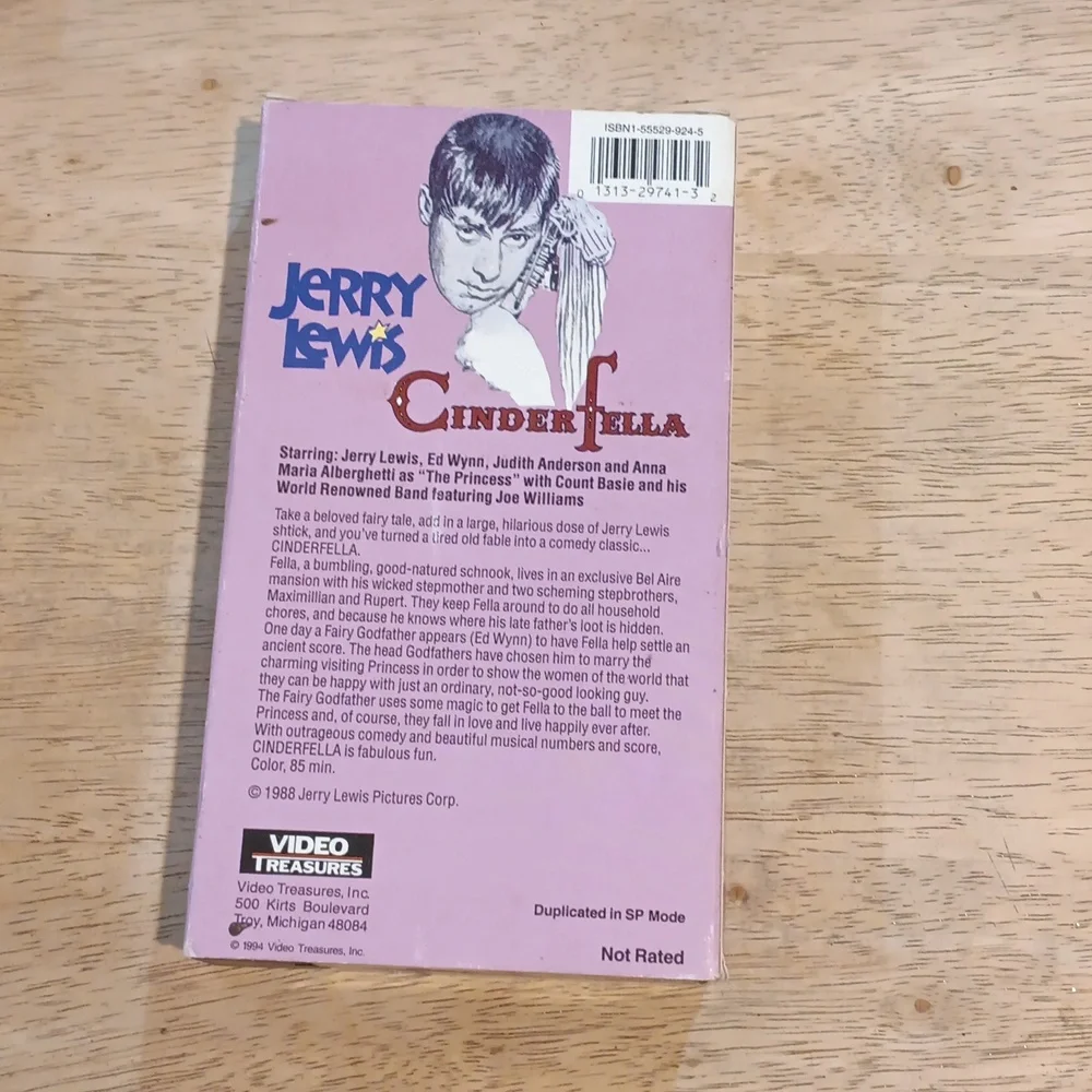 2/$8 Jerry Lewis Cinderfella VHS Tape
